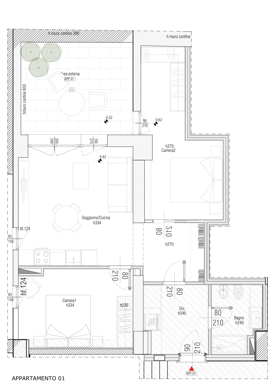 Floor plan — 1_Japandi Two-Bedroom with Terrace